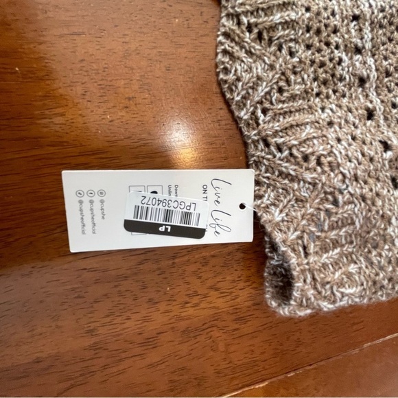 🆕👙🏝️‎ NWT Cupshe Crochet Top BROWN M - Picture 5 of 5